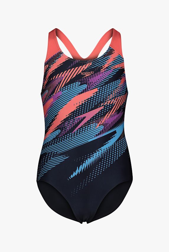 speedo Digital Placement Splashback costume da bagno bambina Corallo 39350 1