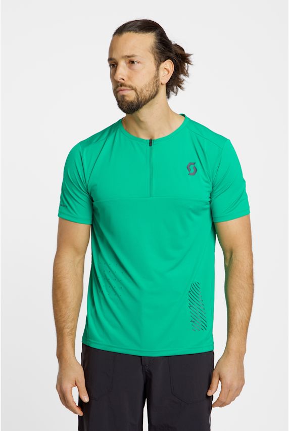 SCOTT Trail Vertic Half-Zip maillot de bike hommes Vert 39684 1