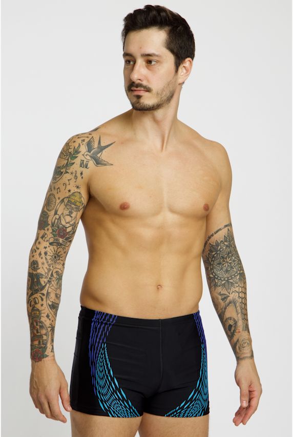 speedo Duo Logo Print Herren Badehose Blau 39753 1