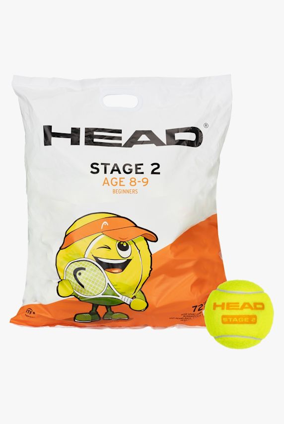HEAD 72-Pack Stage 2 balles de tennis enfants Jaune 40314 1