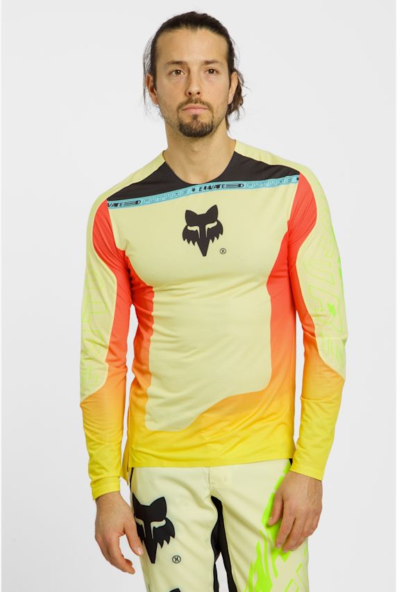 FOX Flexair LS Elevated maglia da bike uomo Giallo 40369 1