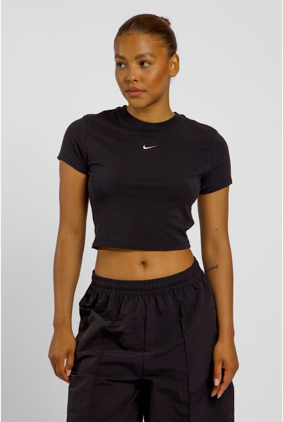 Nike Chill Knit Cropped Damen T-Shirt Schwarz 40386 1