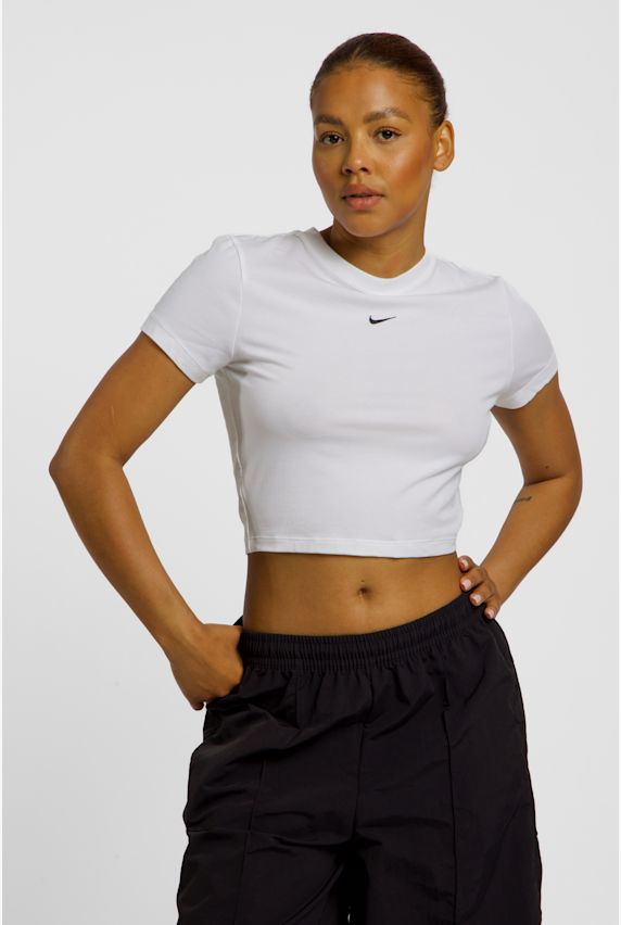 Nike Chill Knit Cropped t-shirt donna Bianco 40382 1