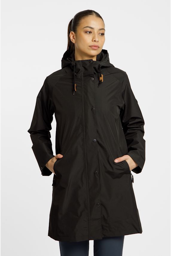 RUKKA Travelcoat Damen Regenmantel Schwarz 40471 1