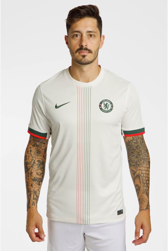 Nike FC Chelsea Away Replica Herren Fussballtrikot 25/26 Weiss 40815 1