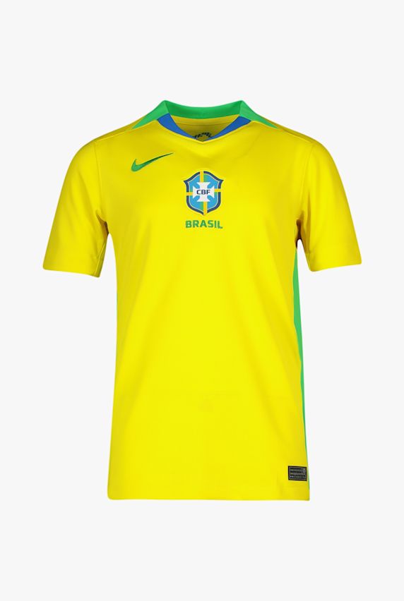 Nike Brésil Home Replica maillot de fooball enfants équipe féminine 2025 Jaune 40852 1