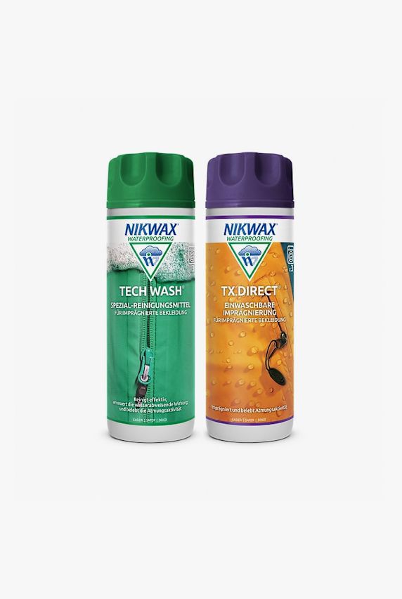 Nikwax 2-Pack 300 ml Tech Wash + 300 ml TX. Direct Wash IN Waschmittel + Imprägnierungsmittel Weiss 40894 1