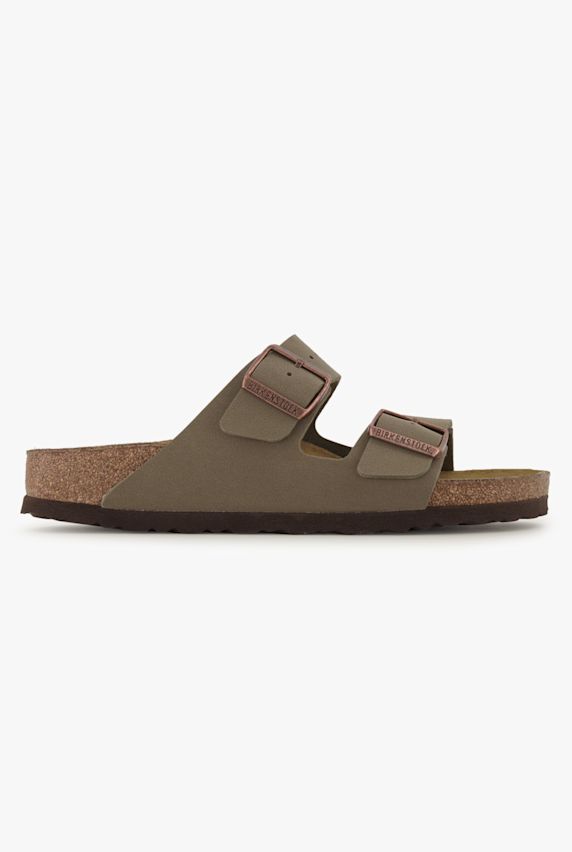 Birkenstock Arizona Birko-Flor® Nubuk Narrow Fit Damen Slipper Grau 41038 1
