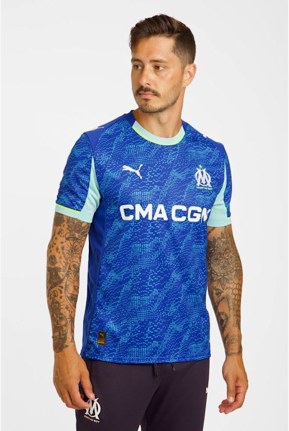 PUMA Olympique Marseille 3rd Replica maglia da calcio bambini 25/26 Blu 41195 1