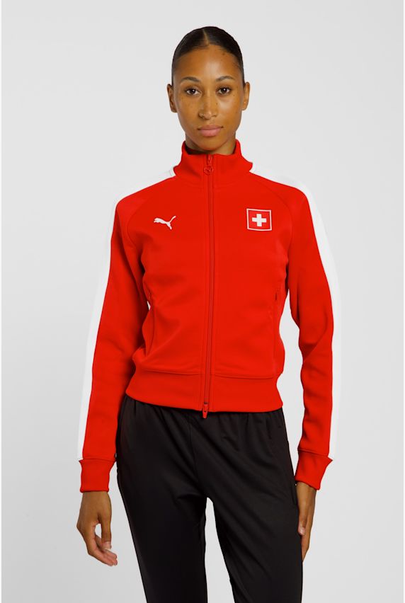 PUMA Suisse T7 veste de sport femmes Rouge 42018 1