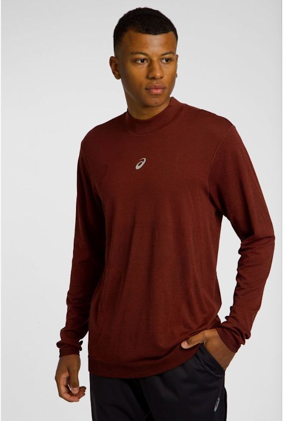 ASICS Road Winter Seamless longsleeve hommes Rouge 41923 1