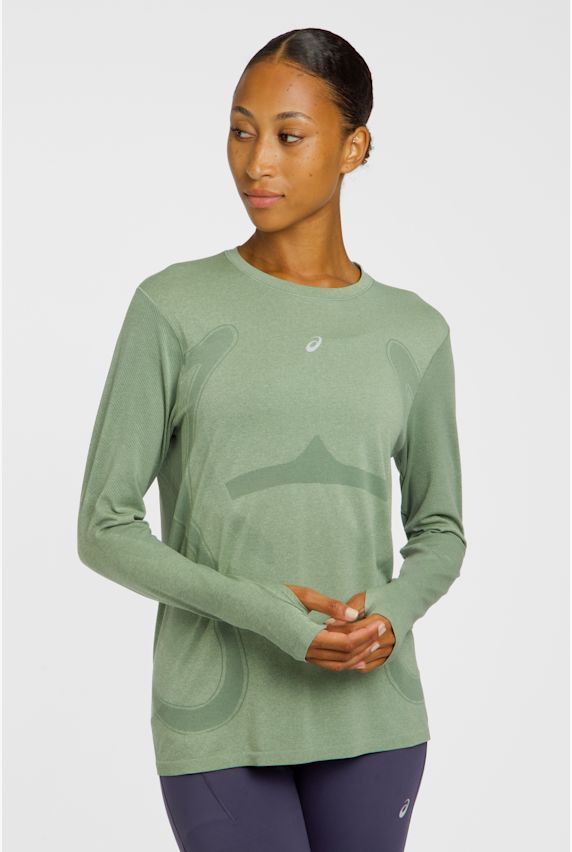 ASICS Road Seamless Damen Longsleeve Grün 41946 1