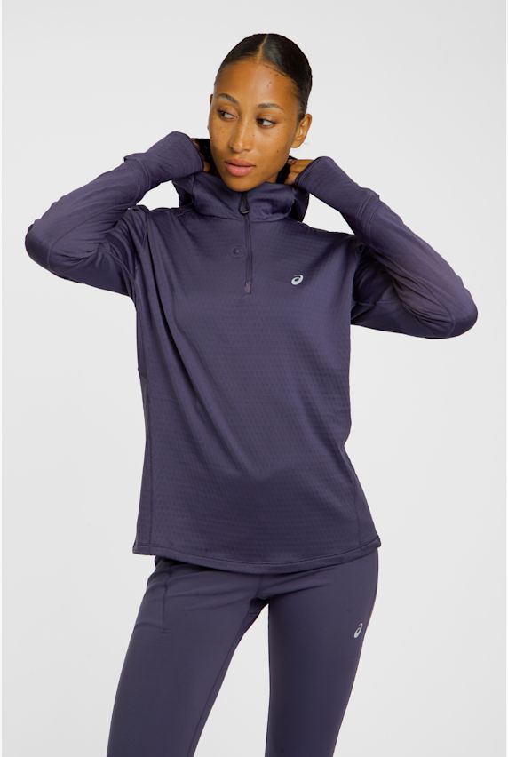 ASICS Road Winter Hoodie longsleeve femmes Violet 41957 1