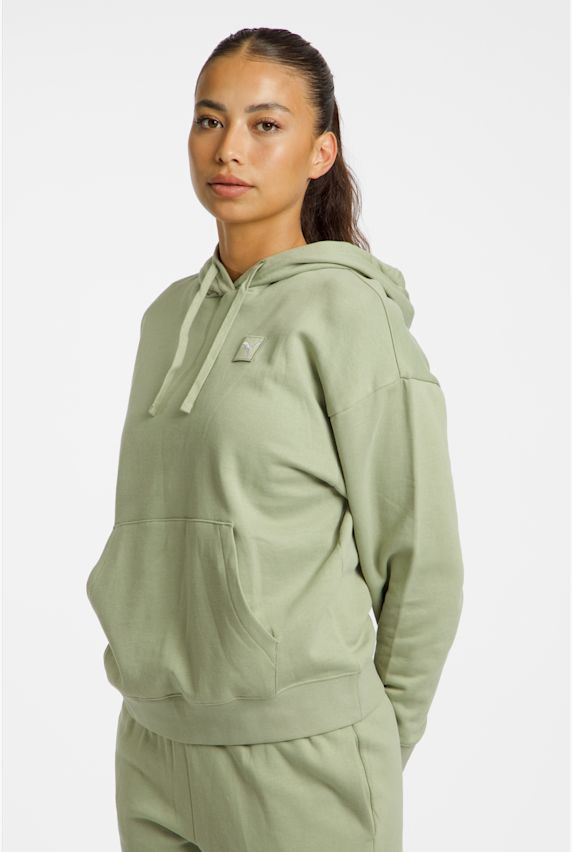 PUMA Essentials Elevated Comfort Damen Hoodie Grün 42185 1