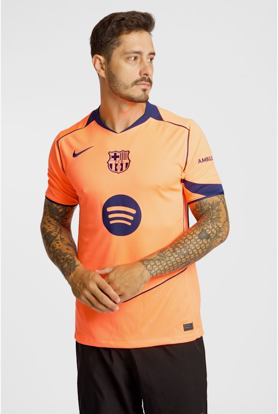 Nike FC Barcelona 3rd Replica Herren Fussballtrikot 25/26 Orange 42633 1
