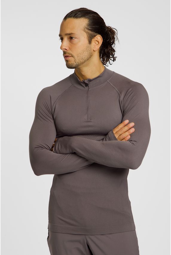 POWERZONE Seamless midlayer hommes Gris 42967 1