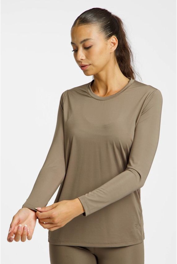 POWERZONE longsleeve femmes Marron 43015 1