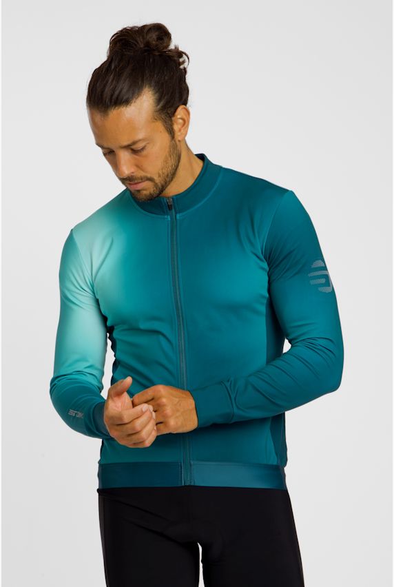 Stoke Colobra Thermal LS maglia da bike uomo Turchese 43039 1