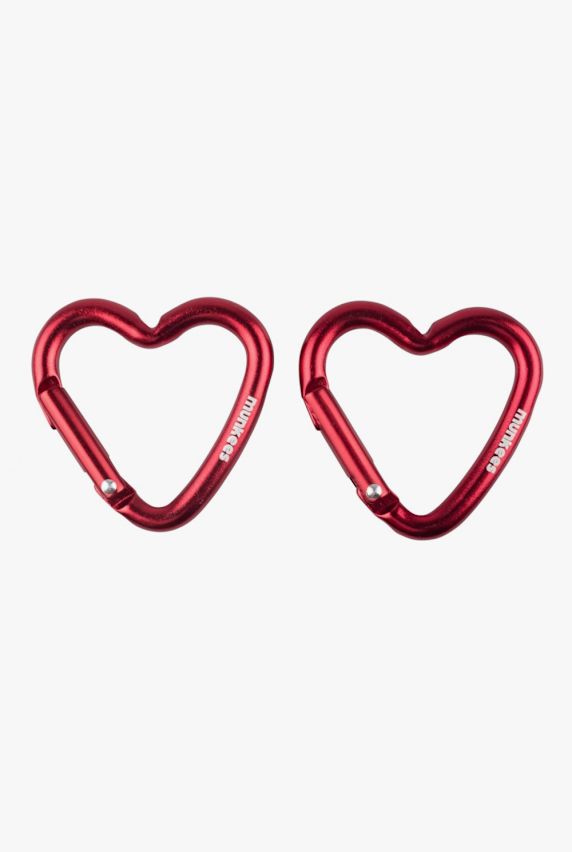Munkees 2-Pack Mini Herz mousqueton Rouge 43172 1