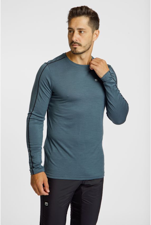 Ortovox 185 Rock'n'Wool manche longue thermique hommes Gris 43575 1