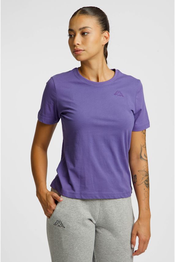Kappa Sylvie Logo Damen T-Shirt Lila 43736 1