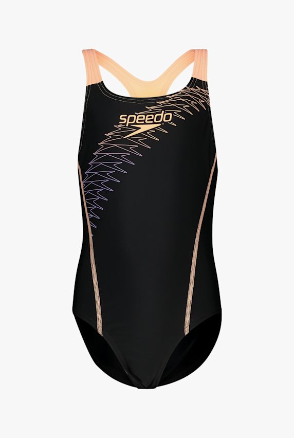 speedo Medley Logo Medalist Mädchen Badeanzug Schwarz 44194 1