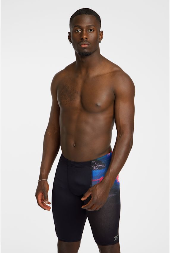 speedo Club Training Placement Printed Jammer costume da bagno uomo Viola 44244 1
