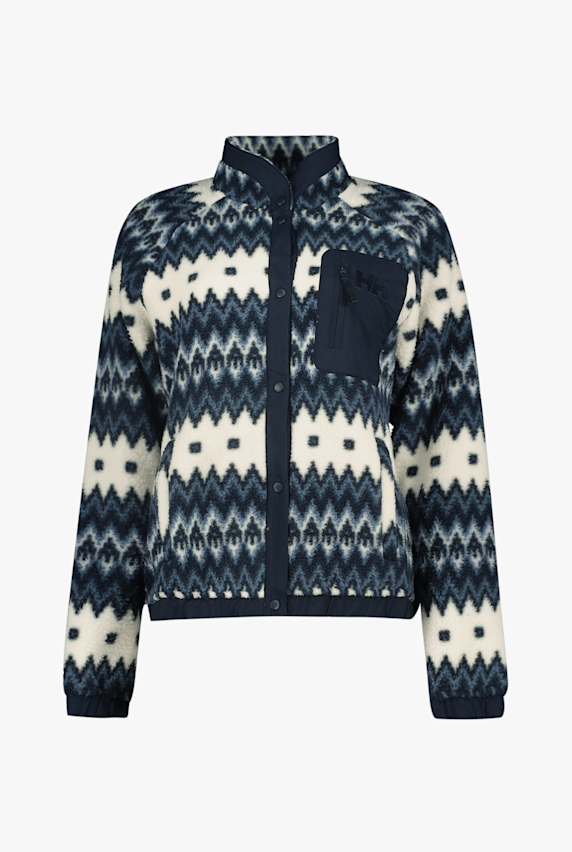 Helly Hansen Imperial Printed Pile Snap midlayer femmes Bleu 45297 1
