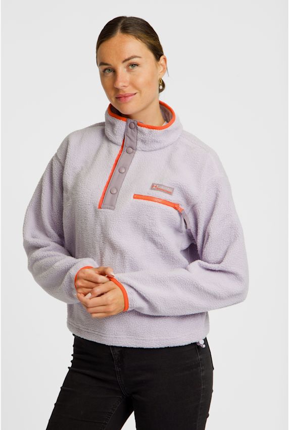 Columbia Helvetia™ II Cropped Sherpa Half Snap midlayer femmes Violet 44553 1