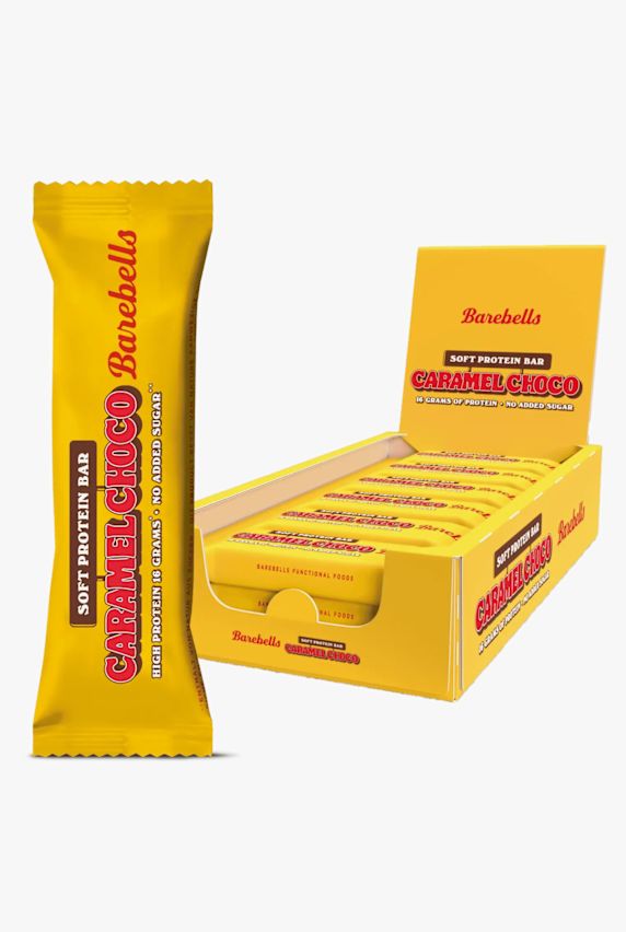 Barebells Soft Bar Caramel Choco 12 x 55 g barre énergétique Jaune 45626 1