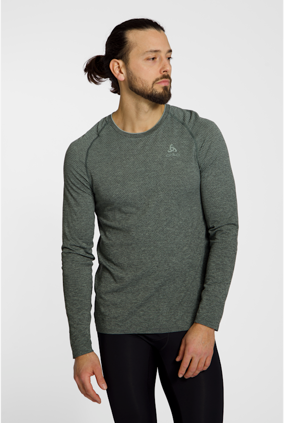 Odlo Essentials Seamless Herren Longsleeve Grün 45752 1