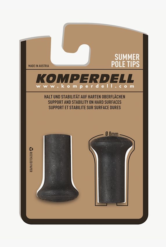 Komperdell 8 mm embout en caoutchouc Noir 46005 1