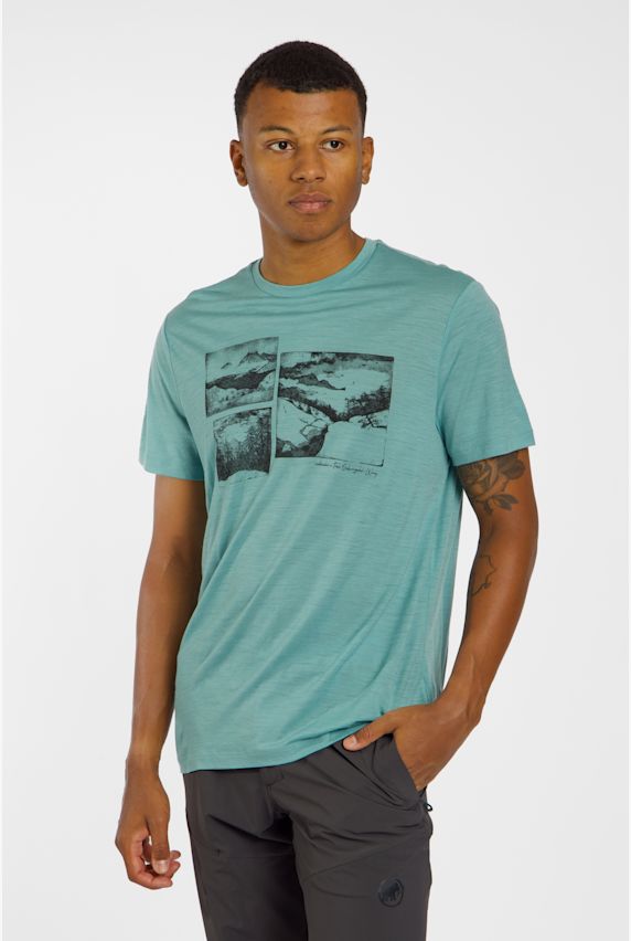 icebreaker Merino 150 Tech Lite The Climb t-shirt hommes Bleu 46121 1