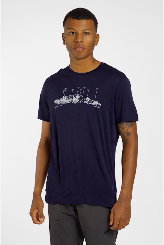 icebreaker Merino 150 Tech Lite The Peaks t-shirt uomo Blu 46108 1