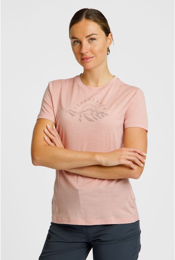 icebreaker Merino 150 Tech Lite Sunrise Summit t-shirt donna Rosa 46116 1