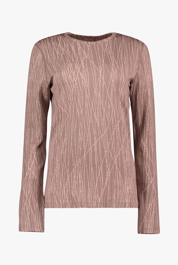 icebreaker Merino 260 Vertex Delta Lines manche longue thermique femmes Rose 46144 1