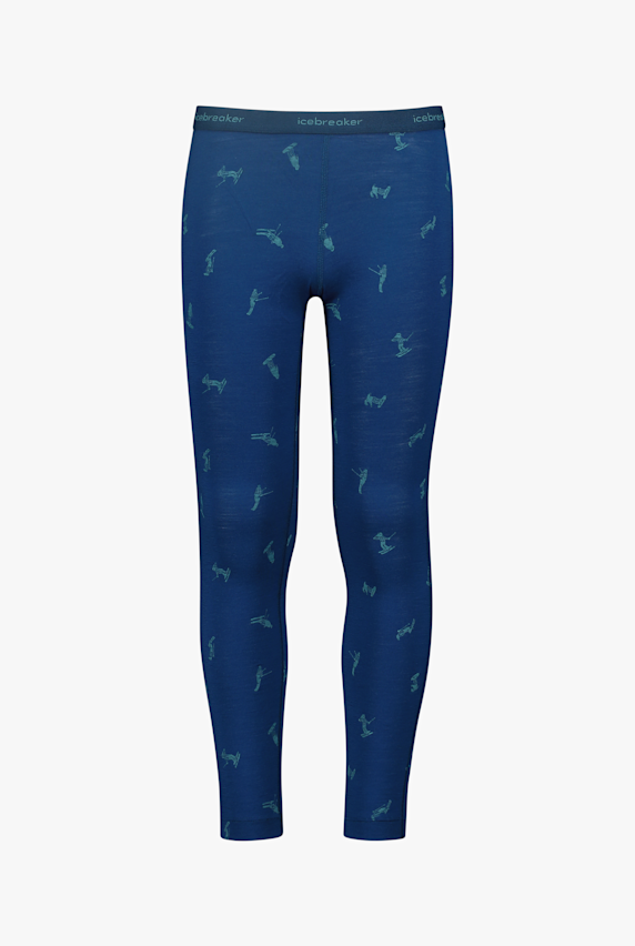 icebreaker Merino 200 Oasis Snow Day leggings termici bambini Blu 46127 1