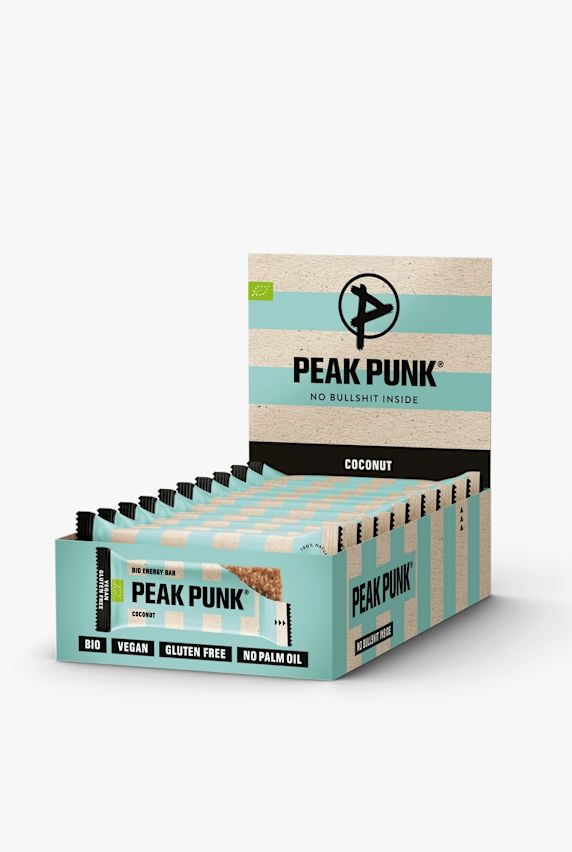 Peak Punk Bio Energy Coconut 15 x 38 g Sportriegel Braun 46279 1
