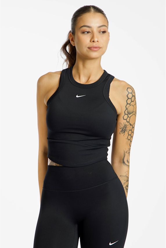 Nike One Fitted Dri-FIT Crop Damen Top Schwarz 46631 1