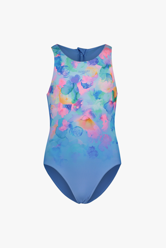 speedo Hydrasuit Print Mädchen Badeanzug Blau 49149 1