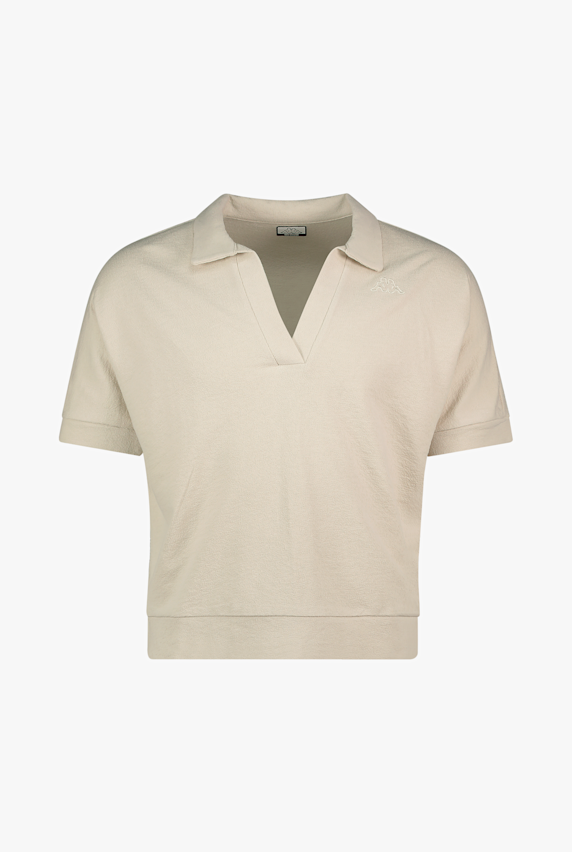 Kappa Irene Jacquard Damen Poloshirt Beige 49190 1