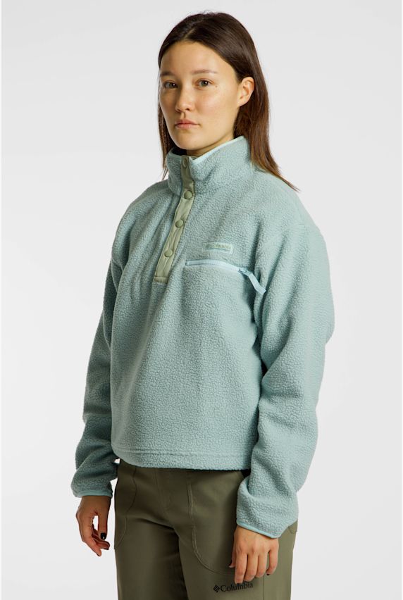 Columbia Helvetia™ II Cropped Sherpa Half Snap midlayer donna Blu 49309 1