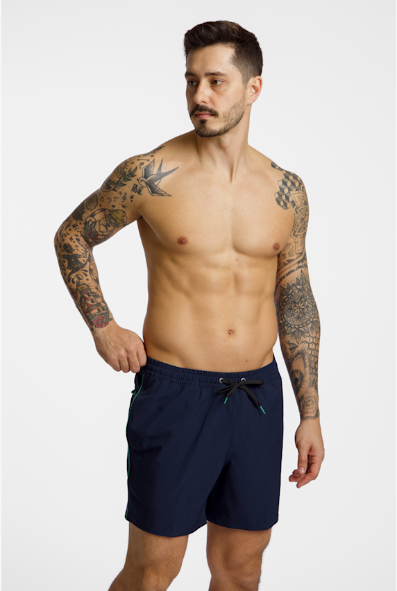 Quiksilver Stretch Piped Volley 16" Herren Badeshort Blau 1 1