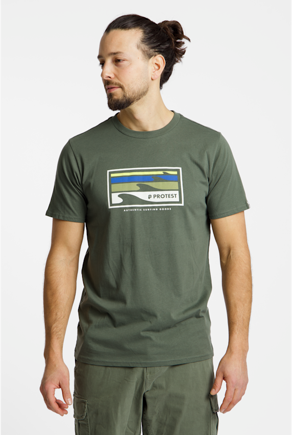 PROTEST PRTHanwell t-shirt uomo Verde 49582 1
