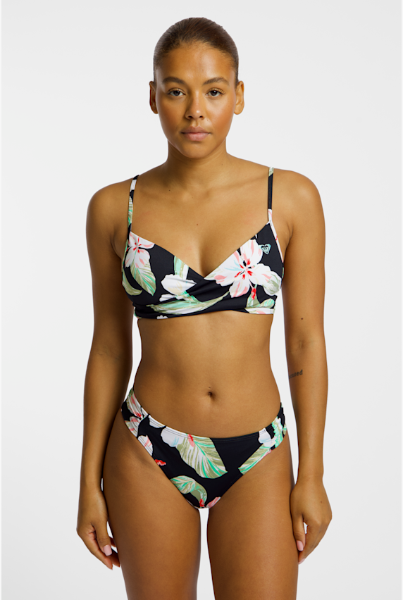 Roxy Printed Essentials Bralette A-C Cup bikini donna Nero 49820 1