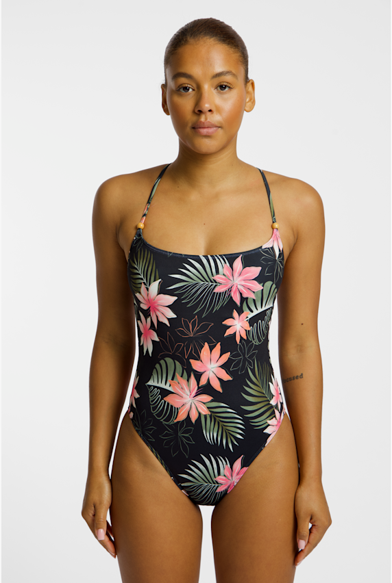 Roxy Paradies Fleur A-C Cup costume da bagno donna Nero 49824 1