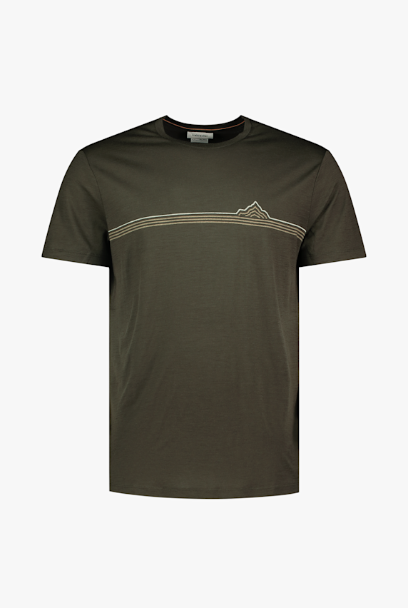 icebreaker Merino 150 Tech Lite Range Stripes Herren T-Shirt Olive 51693 1