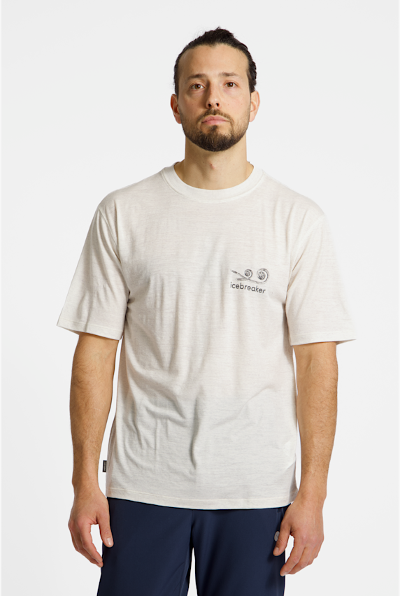 icebreaker Merino 150 Tech Lite Relaxed Fern Study t-shirt hommes Blanc 51695 1