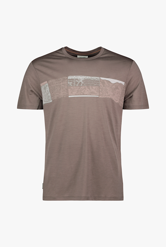 icebreaker Merino 150 Tech Lite Elevation Line Herren T-Shirt Braun 49847 1