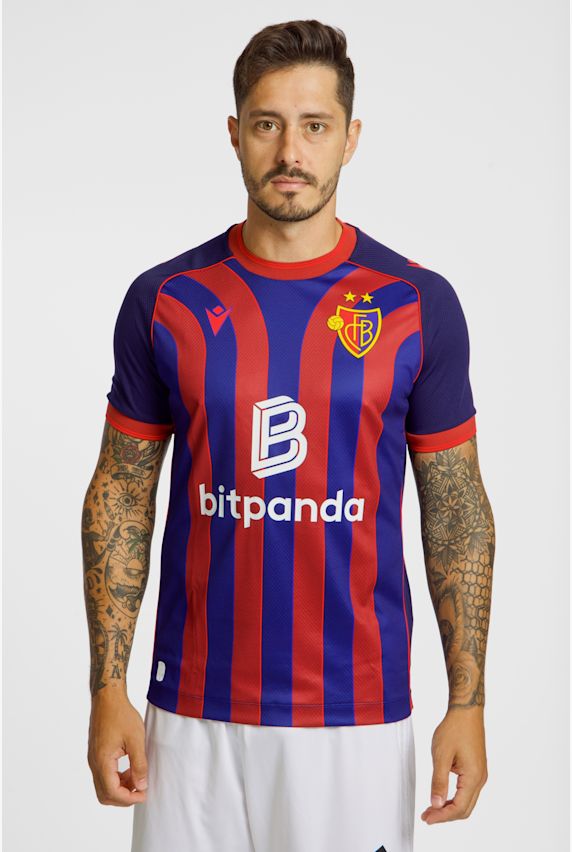 Macron FC Bâle Home Replica maillot de football hommes 25/26 Bleu 50387 1